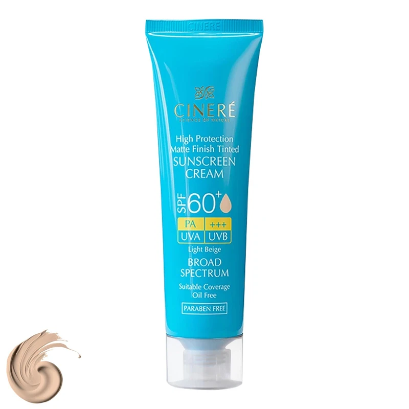 کرم ضدآفتاب رنگی صورت سینره مدل SPF60
